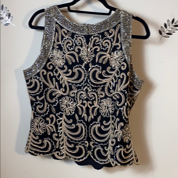 Vintage JKARA NEW YORK Beaded Blouse Size XL - Picture 7 of 14